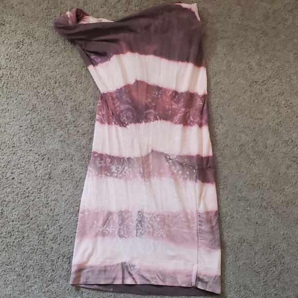 All Saints Breton Uma Bleach Dye Dress 8 - Picture 3 of 8